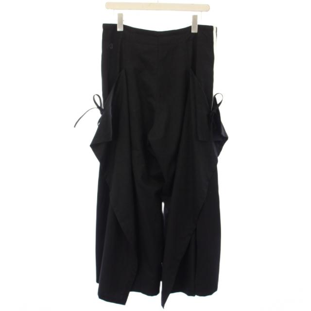 【中古】ワイスリー Y-3 アディダス ヨウジヤマモト Refined Woven Wide Leg Pants ワイドパンツ リボン ライン XS 中古】ワイスリー Y-3 アディダス ヨウジヤマモト Refined Woven Wide