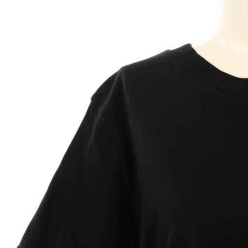 【中古】未使用品 レキサミ REKISAMI フレアワンピース マキシ ロング 半袖 クルーネック 切替 ストレッチ 2 黒 中古】未使用品 レキサミ REKISAMI フレアワンピース マキシ ロング