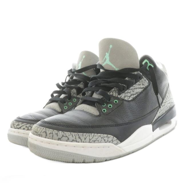 【中古】ナイキ NIKE エアジョーダン レトロ AIR JORDAN 3 RETRO スニーカー ロゴ US10 28.0cm 黒 CT8532-031