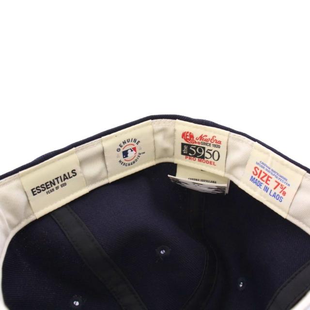 【中古】ニューエラ NEW ERA Fear of God Mariners キャップ 帽子 6パネル ウール ロゴ 刺繍 60.6cm 紺 ネイビー