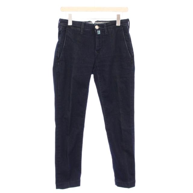 【中古】ヤコブコーエン JACOB COHEN デニムパンツ ジーンズ ジップフライ ストレッチ ロゴパッチ 29 紺 ネイビー