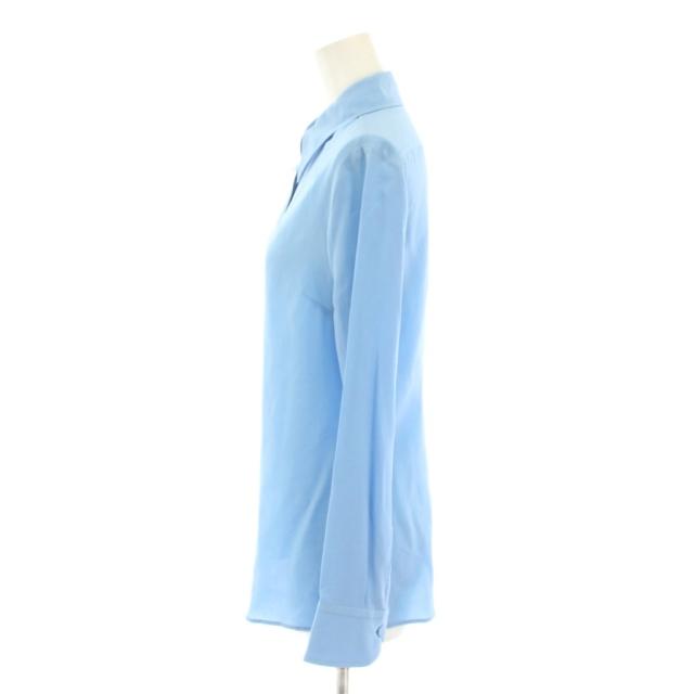 【中古】グッチ GUCCI シャツ ブラウス 長袖 インターロッキングGGロゴ 絹 シルク 36 水色 627407 レディース