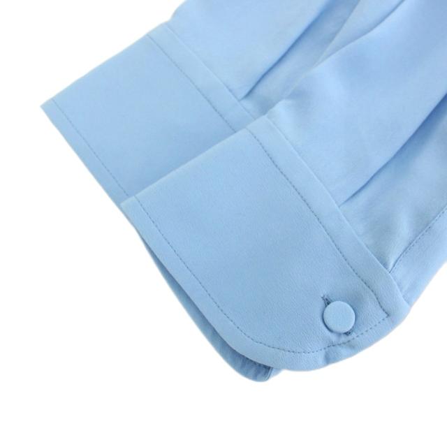 【中古】グッチ GUCCI シャツ ブラウス 長袖 インターロッキングGGロゴ 絹 シルク 36 水色 627407 レディース