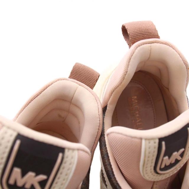 【中古】マイケルマイケルコース Michael michael kors OLYMPIA オリンピア スニーカー シューズ 厚底 6.5M ピンク