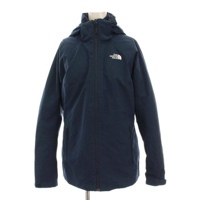 【中古】ザノースフェイス THE NORTH FACE ジップアップパーカー ジャケット 中綿ライナー付き S 紺 ネイビー