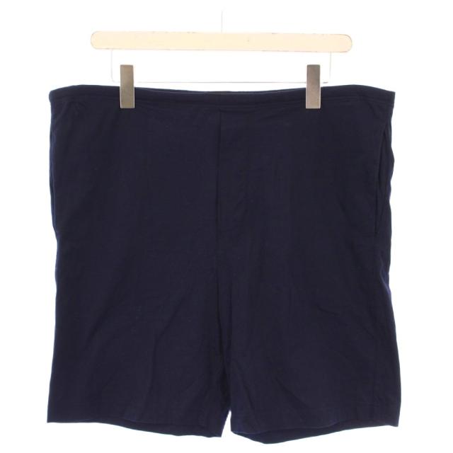 【中古】プラダ コットンバミューダパンツ ショートパンツ イージー ウエストゴム ワンポイント ストレッチ S 紺