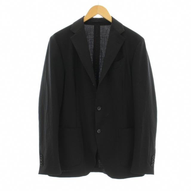 【中古】ラルディーニ シングルスーツ セットアップ 上下 シアサッカー ジャケット パンツ ウール 48 黒 JT138PQ 中古】ラルディーニ シングルスーツ セットアップ 上下 シアサッカー