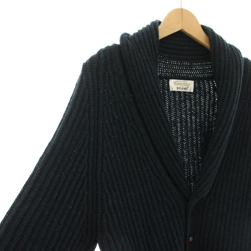 【中古】ビームス ウィリアムロッキー ニットカーディガン ショールカラー 長袖 34 紺 38-15-0027-048 メンズ 中古】ビームス ウィリアムロッキー ニットカーディガン ショール