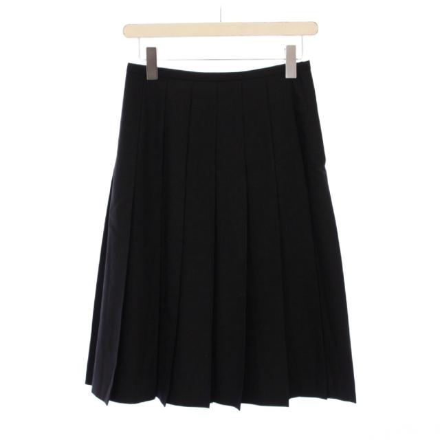 【中古】コムデギャルソンコムデギャルソン コムコム プリーツスカート フレア ひざ丈 ウール ワンカラー S 黒 中古】コムデギャルソンコムデギャルソン コムコム プリーツスカート