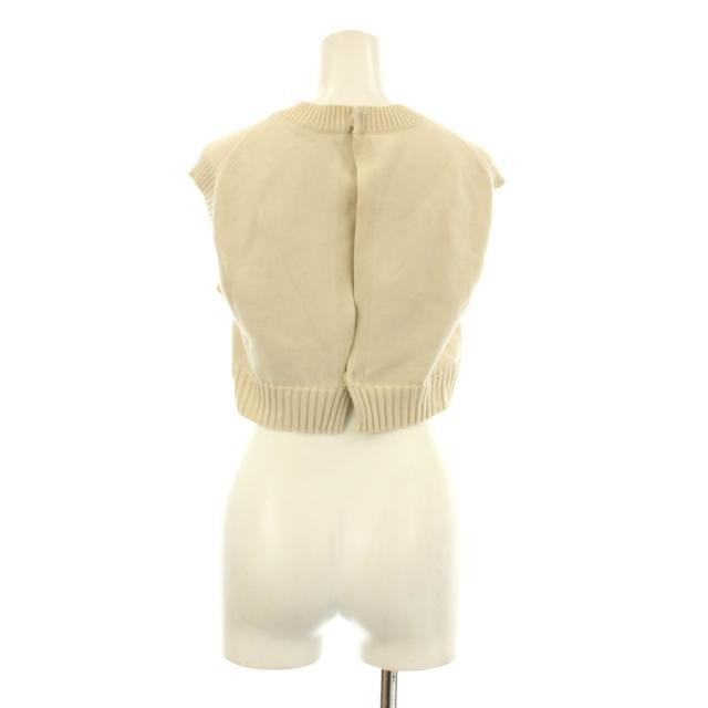 【中古】オーラリー AURALEE DRY COTTON KNIT VEST ニットベスト クルーネック コットン 0 ベージュ A23SV01AD_2