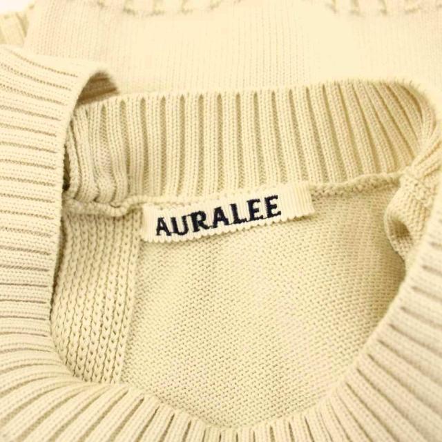 【中古】オーラリー AURALEE DRY COTTON KNIT VEST ニットベスト クルーネック コットン 0 ベージュ A23SV01AD_3