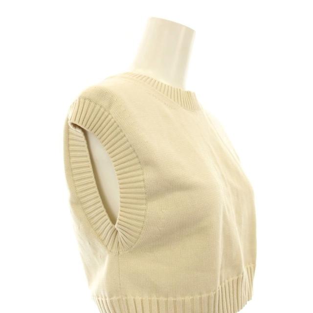 【中古】オーラリー AURALEE DRY COTTON KNIT VEST ニットベスト クルーネック コットン 0 ベージュ A23SV01AD_4