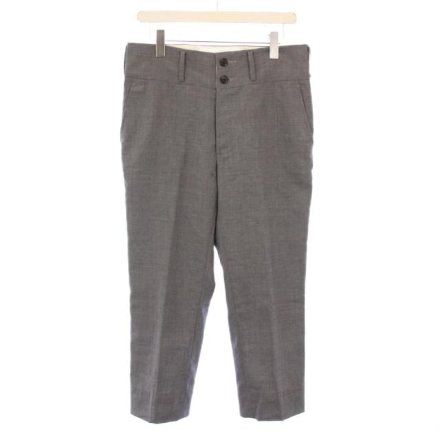 【中古】コムデギャルソン GANRYU AD2013 スラックスパンツ ジップフライ ウール ワンカラー S グレー