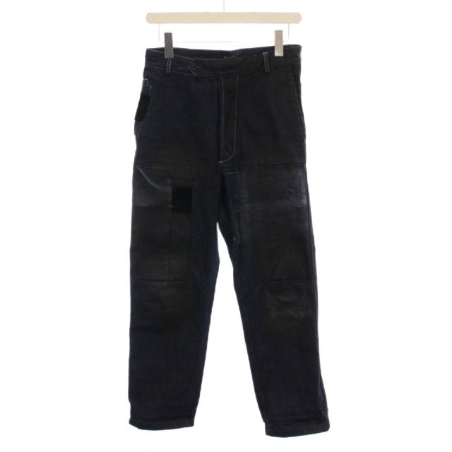 【中古】ボッテガヴェネタ BOTTEGA VENETA デニムパンツ ジーンズ パッチワーク 38 紺 ネイビー /YM レディース