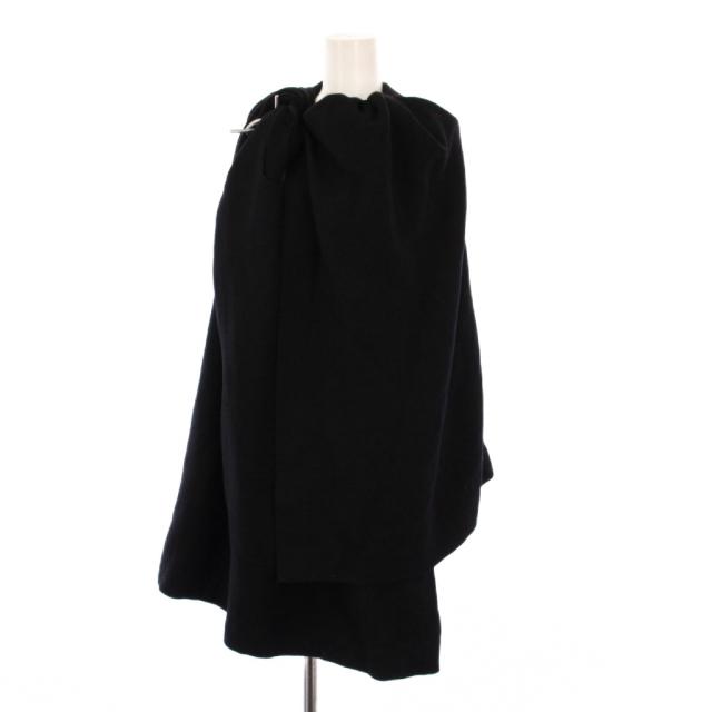 【中古】イッセイミヤケ ISSEY MIYAKE 24AW Entwine ケープ アウター 変形 プルオーバー ワンカラー 2 黒 ブラック