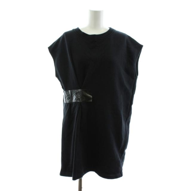 【中古】メゾンマルジェラ 1 チュニック フレンチスリーブ スウェット地 S 黒 ブラック S51GU0036 S25322