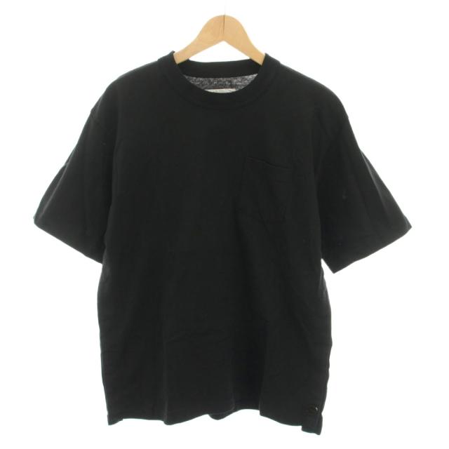 【中古】サカイ sコットンジャージーTシャツ s Cotton Jersey T-Shirt クルーネック 半袖 1 黒 SCM-227 メンズ