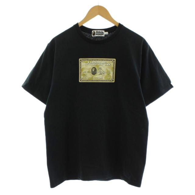 【中古】アベイシングエイプ OCTOBER'S VERY OWN OVO Tシャツ カットソー 半袖 クルーネック L 黒 001TEH731917C