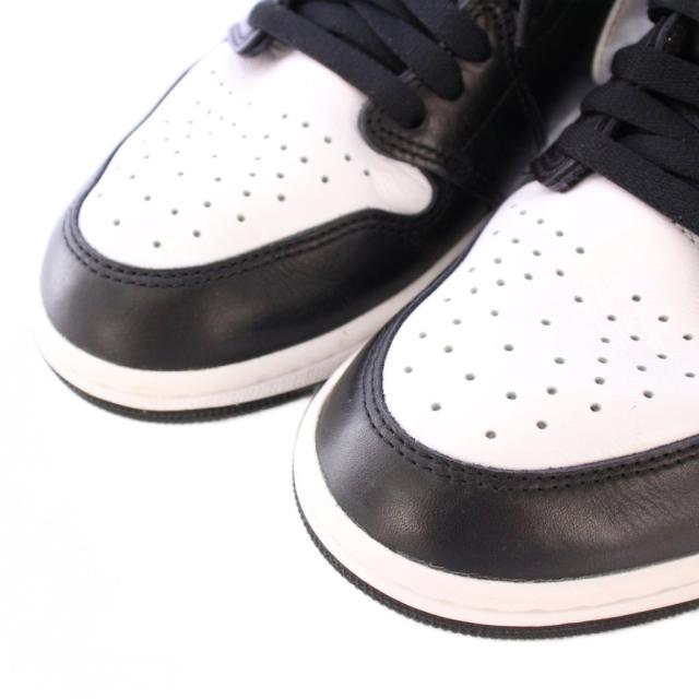 【中古】ナイキ エアジョーダン1レトロハイOGブラックホワイト スニーカー US10.5 28.5cm DZ5485-010