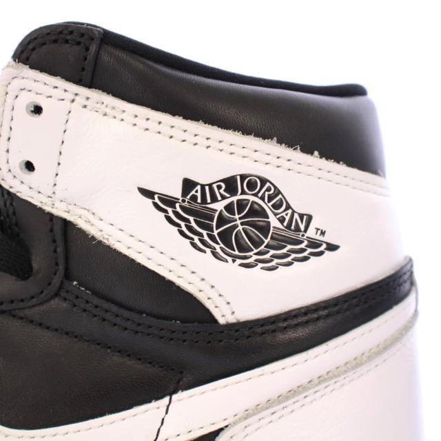 【中古】ナイキ エアジョーダン1レトロハイOGブラックホワイト スニーカー US10.5 28.5cm DZ5485-010