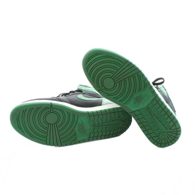 【中古】ナイキ エアジョーダン1 レトロ ハイ OG ブラック/パイングリーン スニーカー US10.5 28.5cm 555088-030