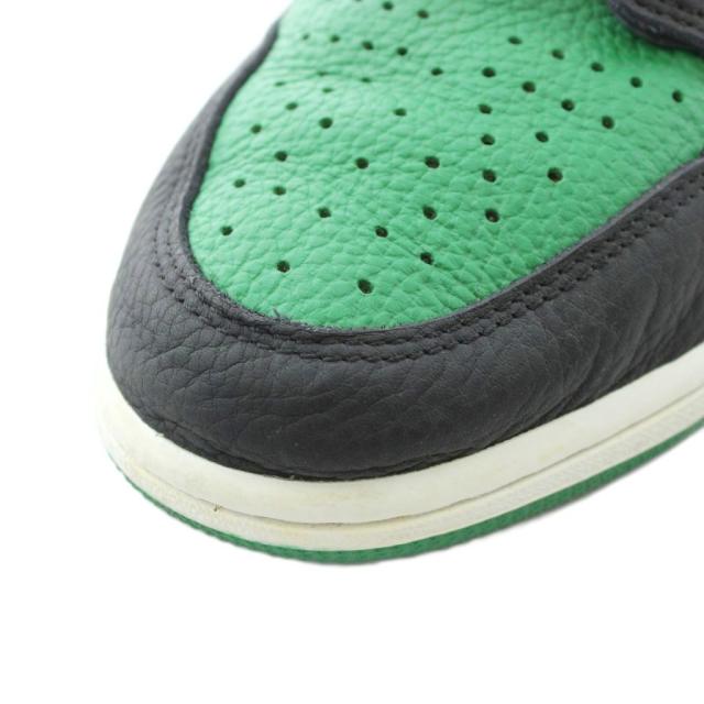 【中古】ナイキ エアジョーダン1 レトロ ハイ OG ブラック/パイングリーン スニーカー US10.5 28.5cm 555088-030