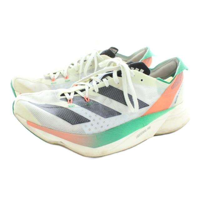 【中古】アディダス  White Tint アディゼロ アディオス プロ 3 ランニングシューズ スニーカー US6 23.5cm HQ3688