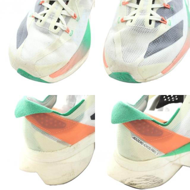 【中古】アディダス  White Tint アディゼロ アディオス プロ 3 ランニングシューズ スニーカー US6 23.5cm HQ3688