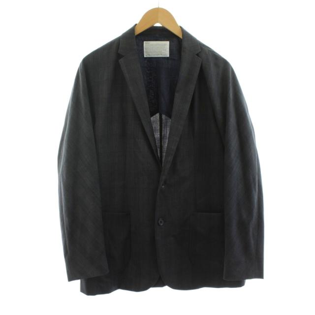 【中古】カラー T/W ライトクロス グレンチェックパンツ シングルスーツ セットアップ ジャケット 1_1