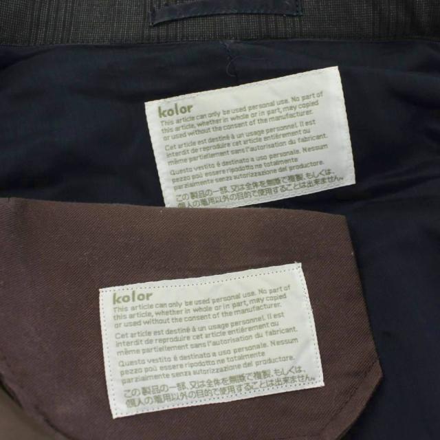 【中古】カラー T/W ライトクロス グレンチェックパンツ シングルスーツ セットアップ ジャケット 1_3