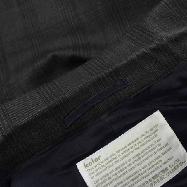 【中古】カラー T/W ライトクロス グレンチェックパンツ シングルスーツ セットアップ ジャケット 1_7