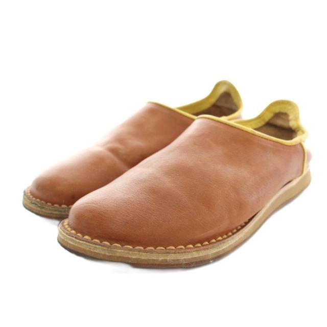 【中古】カンペール CAMPER ブラザーズ brothers レザーシューズ スリッポン 37 茶 ブラウン 28645 052 レディース