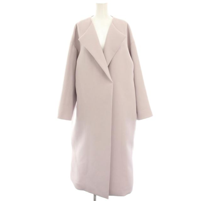 【中古】未使用品 エレンディーク ELENDEEK 22SS クルーセミダブルコート スプリングコート ロング 2 ピンク