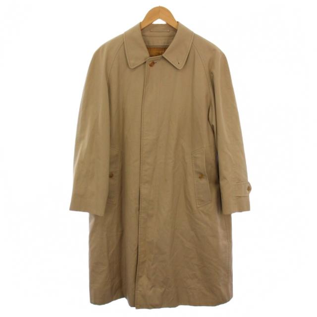 【中古】Burberrys ヴィンテージ ステンカラーコート ロング ノバチェック ライナー付き 90 165 ベージュ メンズ