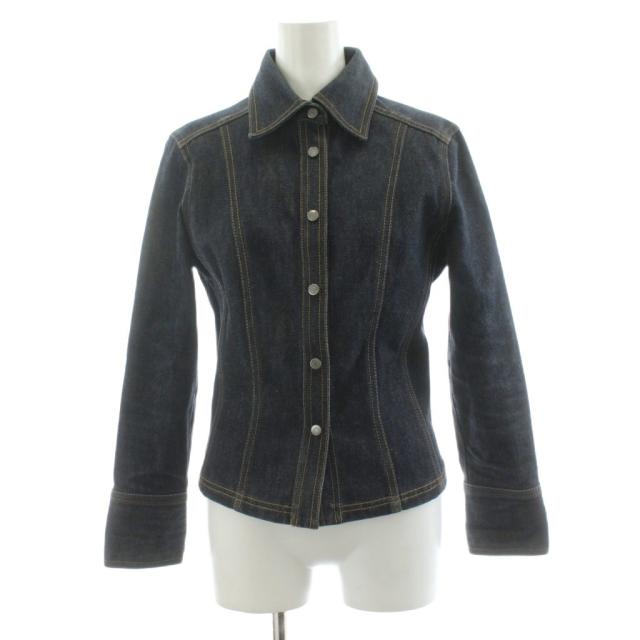【中古】グッチ GUCCI シェリーライン Gジャン ジージャン デニムジャケット 38 インディゴブルー 203-1267-7183