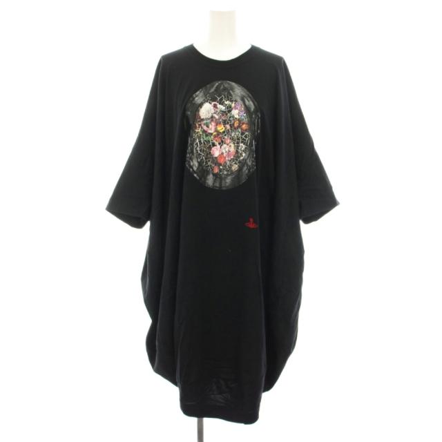 【中古】ヴィヴィアンウエストウッドレッドレーベル Tシャツワンピース五分袖花柄オーブ00 16-12-532012 レディース