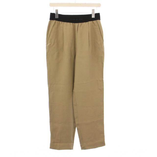 【中古】フィアオブゴッド 7th COLLECTION スラックスパンツ イージー タック ウエストゴム ストレッチ ベージュ 黒