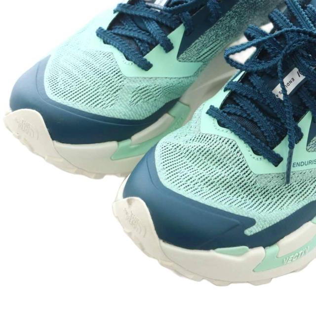 【中古】ザノースフェイス THE NORTH FACE ベクティブ エンデュリス 4 スニーカー シューズ 24.5cm 緑 白 NFW02503