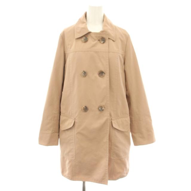 【中古】レリアン ステンカラージャケット ノーカラージャケット 2way 11 ピンクベージュ TD-0800370 レディース