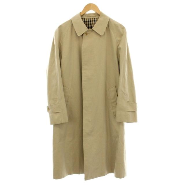 【中古】アクアスキュータム AQUASCUTUM ステンカラーコート ロング コート 36 ベージュ /☆G メンズ