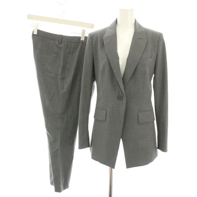 【中古】セオリー TRACEABLE WOOL ETIENNETTE B ＆ TRECCA 4N スーツ ジャケット 0 パンツ 2 グレー レディース