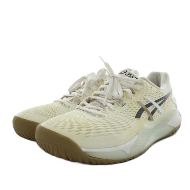 【中古】ヒューゴボス × アシックス ゲルレゾリューション スニーカー シューズ US7 25.0cm 白 1041A453