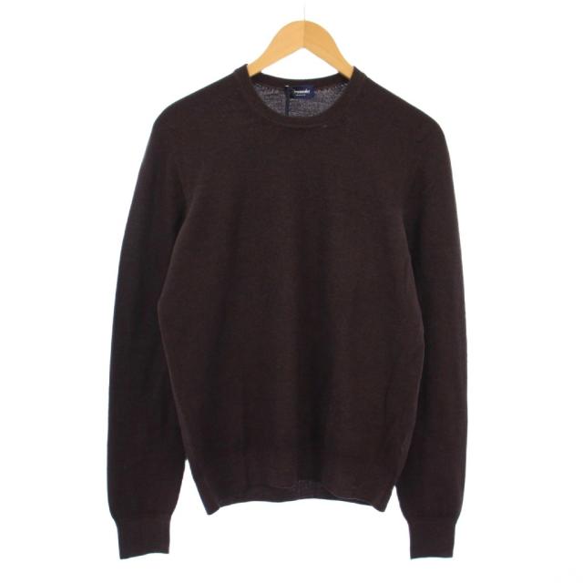 【中古】ドルモア DRUMOHR ニット セーター 長袖 ウール 46 茶 /KH メンズ