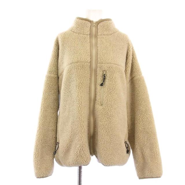 【中古】アパルトモン ドゥーズィエムクラス ボアブルゾン フリース アウター ジップアップ ベージュ レディース