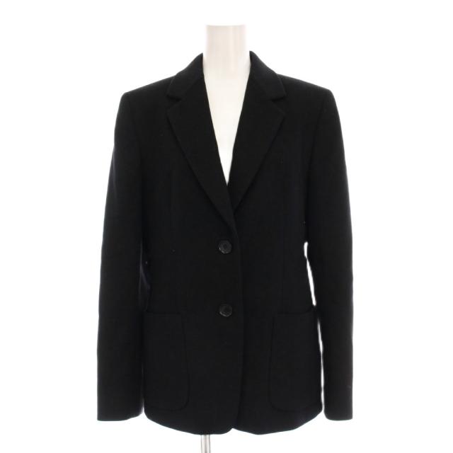 【中古】マックスマーラ MAX MARA テーラードジャケット 2B ウール アウター 40 黒 ブラック /YM レディース
