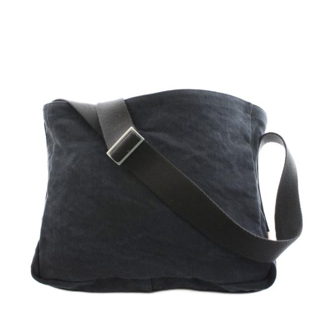 【中古】エンダースキーマ Hender Scheme ショルダーバッグ メッセンジャーバッグ スクエア キャンバス 黒