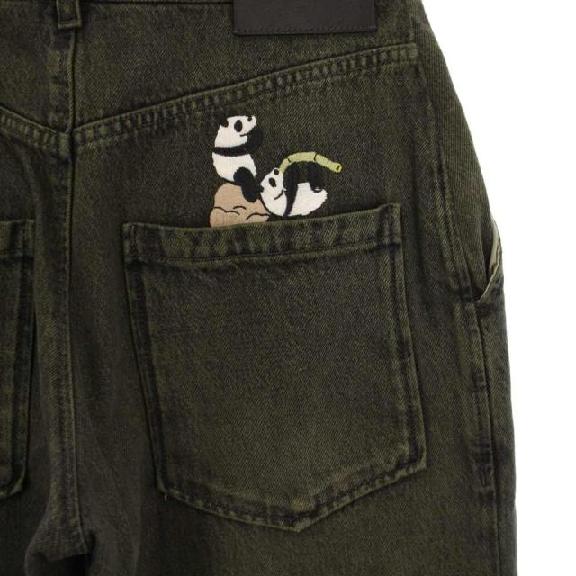 【中古】ロエベ LOEWE 24SS SUNA FUJITA デニムパンツ バギージーンズ 36 緑 S359Y11XAY /KH レディース_4