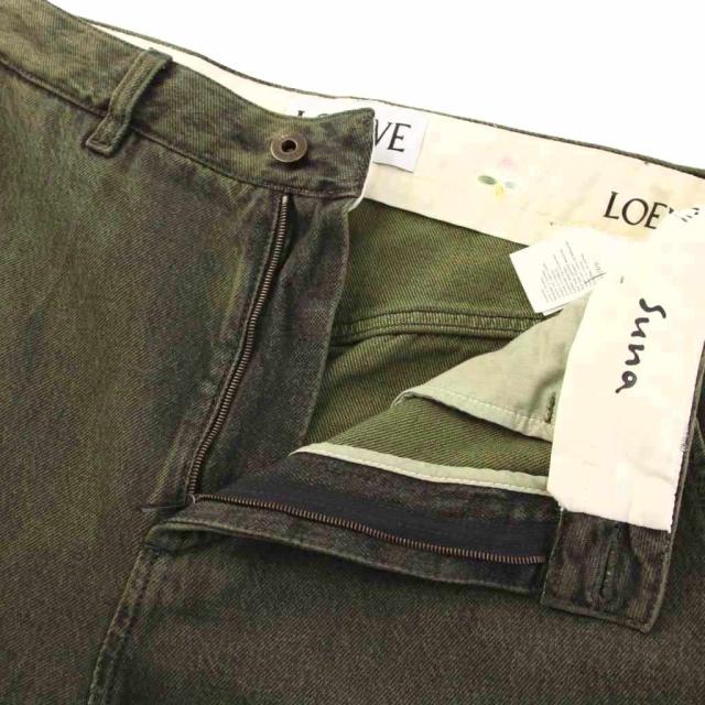 【中古】ロエベ LOEWE 24SS SUNA FUJITA デニムパンツ バギージーンズ 36 緑 S359Y11XAY /KH レディース_6