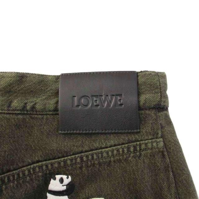 【中古】ロエベ LOEWE 24SS SUNA FUJITA デニムパンツ バギージーンズ 36 緑 S359Y11XAY /KH レディース_7