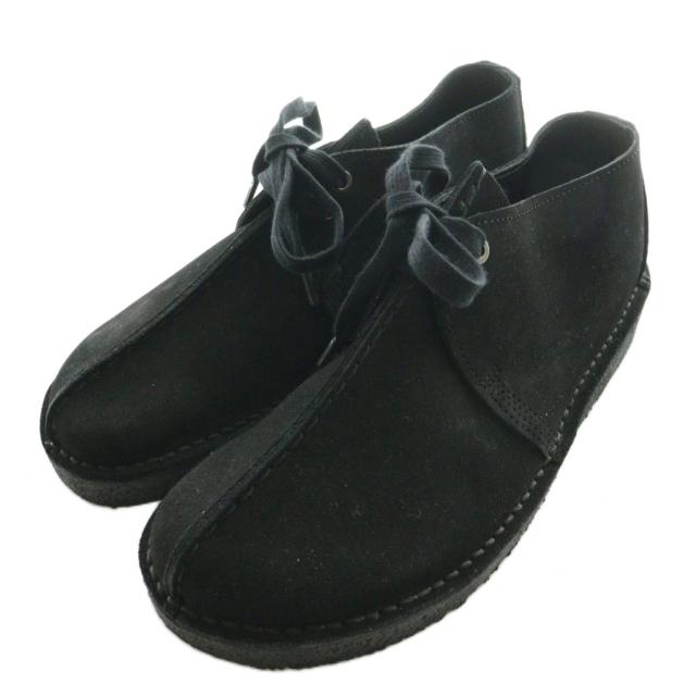 【中古】クラークス clarks デザートブーツ スニーカー スエード UK7.5 26cm 黒 ブラック /SS ■OS メンズ_1